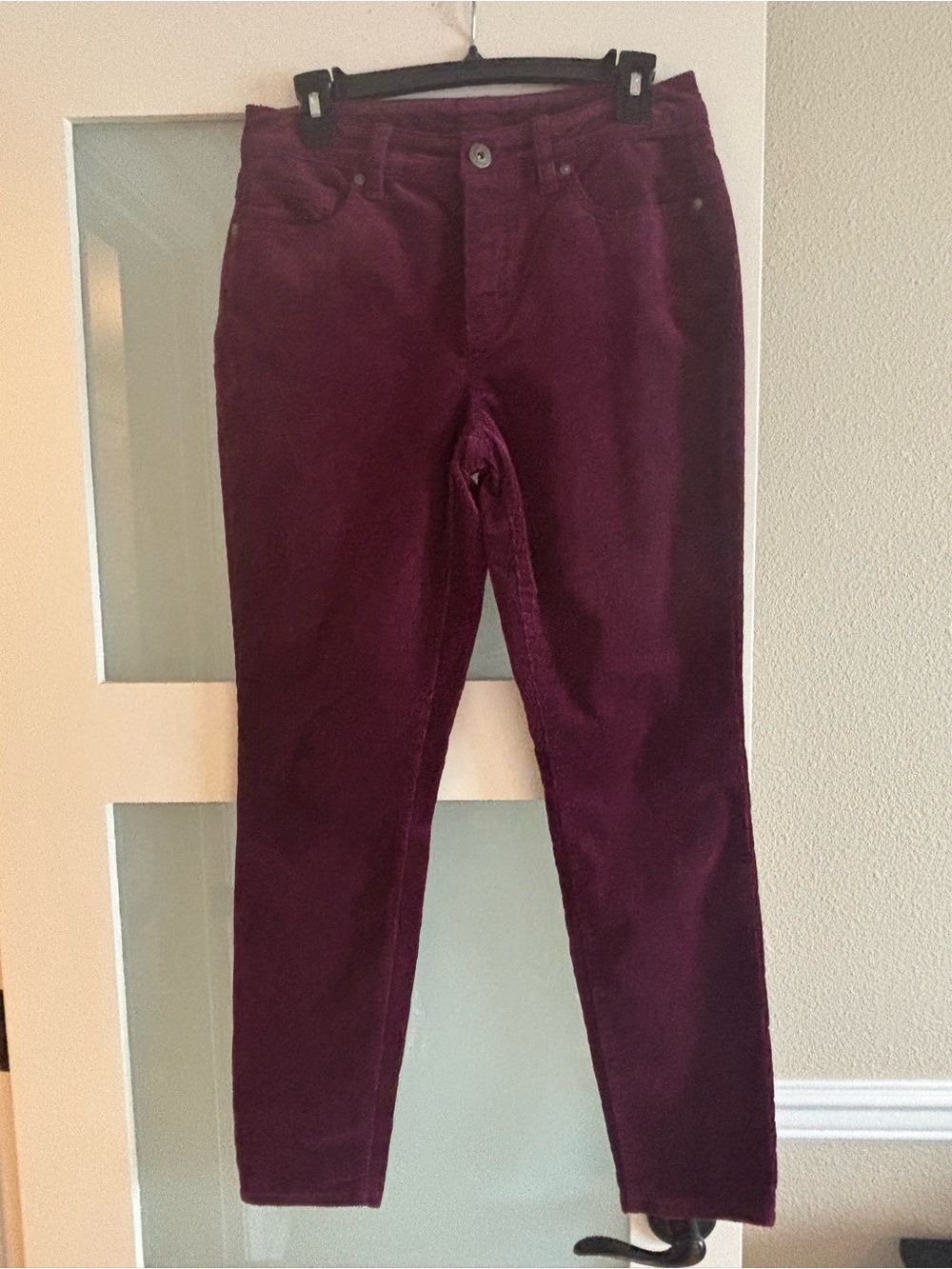 Style & Co. Plum Corduroy Skinny Pants 4